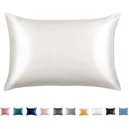 100% Pure Mulberry Silk Pillowcase for Hair & Skin -Allergen Proof Dual Sides 19 Momme 600 Thread... | Amazon (US)