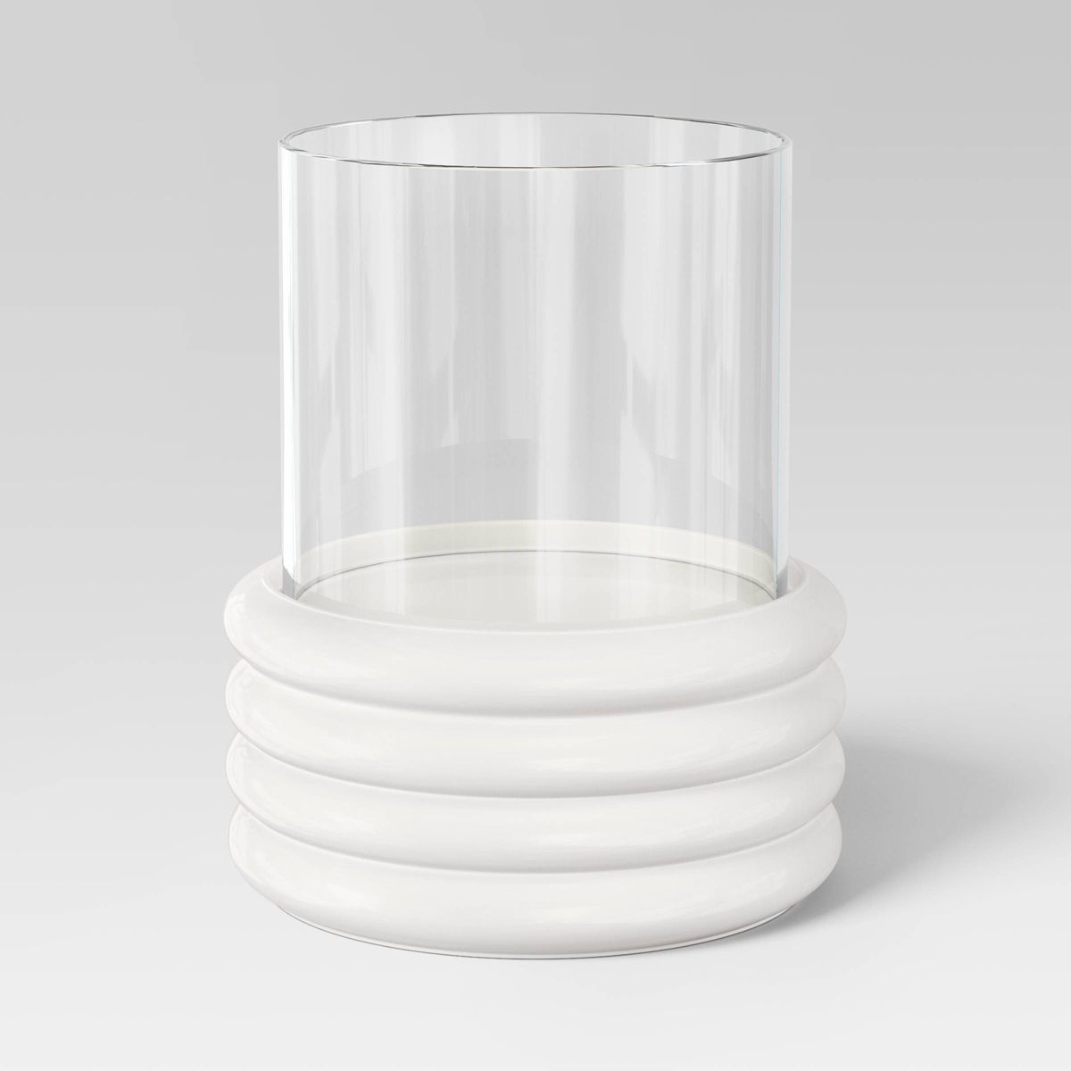 Pillar Concrete/Glass Lantern Candle Holder White - Threshold™ | Target