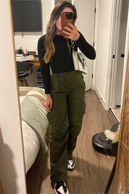 Aritzia Fall cargo pants with long sleeve bodysuit. Y’all these pants are the BEST and this bodysuit is butter soft!! Y’all know I’m all about the comfys! This entire outfit is my fav! 

#LTKfindsunder50 #LTKover40 #LTKHolidaySale