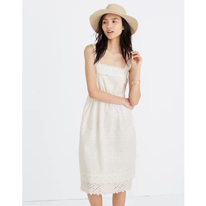 Eyelet Tiered Midi Dress | Madewell