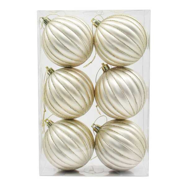 6-Count Gold Ornaments, 3.1" | At Home