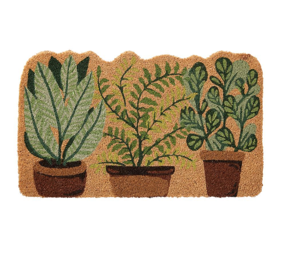 Plant Trio Doormat, 18 x 30&amp;quot; , Multi | Pottery Barn (US)