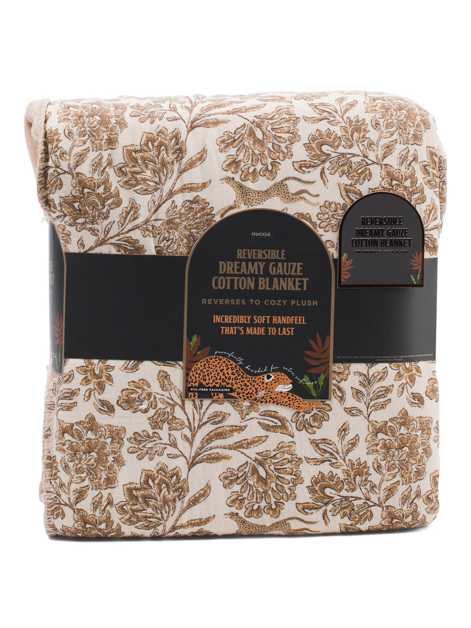 Cotton Gauze And Plush Blanket | TJ Maxx