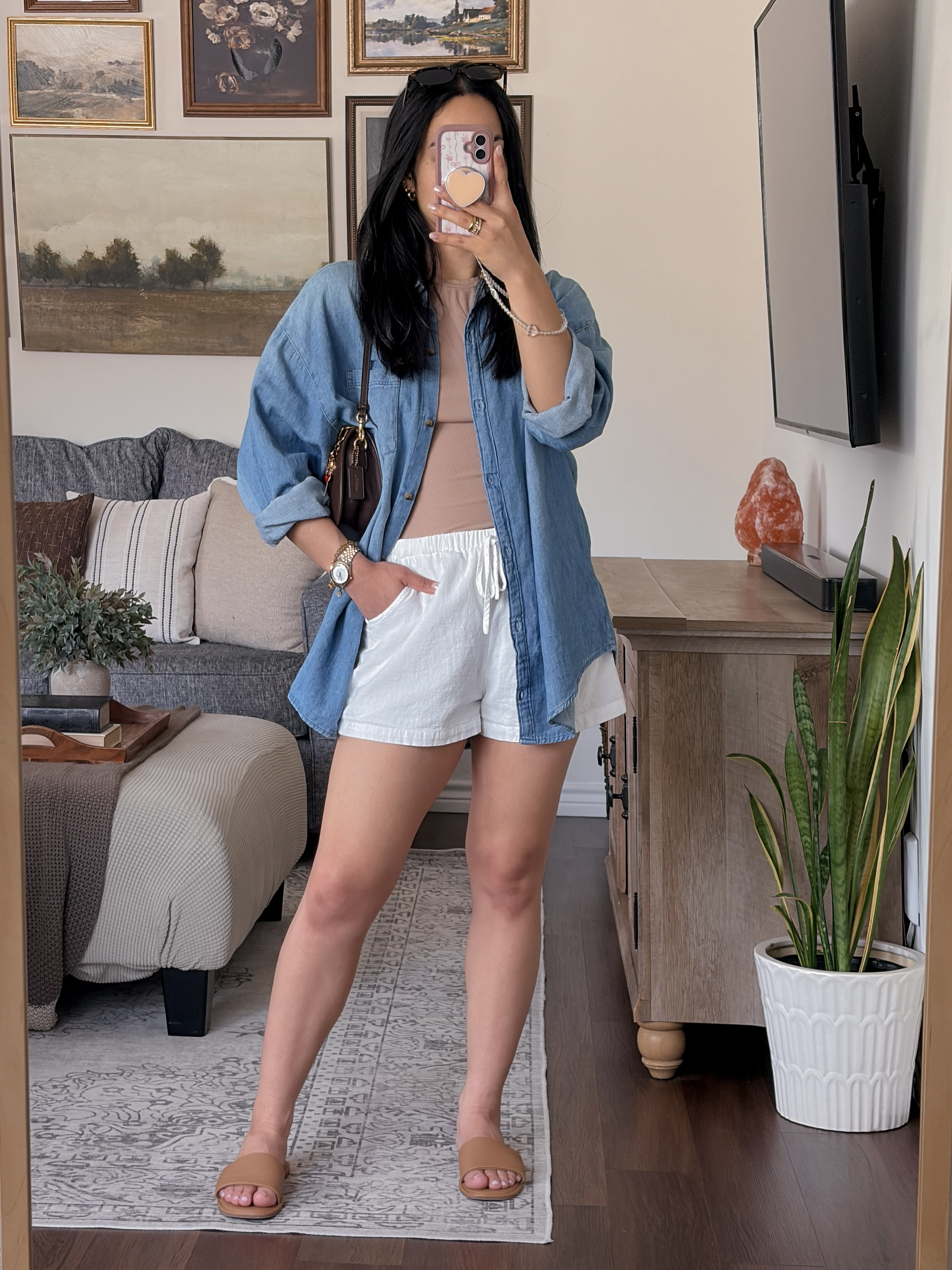 outfit inspo // denim button down outfit, denim shirt outfit, chambray shirt outfit, ways to style denim shirt, 3 ways to style outfit, styling basics, outfit ideas with denim shirt, versatile outfit ideas, capsule wardrobe styling, wardrobe staples, everyday outfit ideas, casual chic outfit, effortless style, elevated basics, mix and match outfits, repeat outfit ideas, outfit transitions, day to night outfit, street style denim, layered outfit inspo, casual cool outfit, modern minimal style, neutral outfit inspo, everyday style, outfit inspo, ootd, style inspo, fashion inspo 2026, Old Navy outfit, old navy haul, affordable fashion, budget friendly outfits  

 #LTKFestival #LTKgrwm #LTKootd