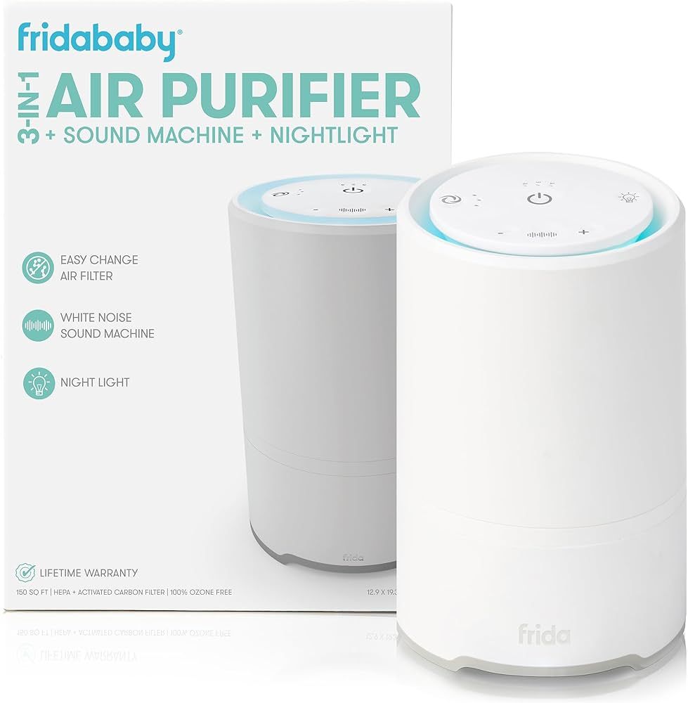 Frida Baby 3-in-1 Sound Machine, Air Purifier + Nightlight with 3 Fan Speeds and Easy-Change Filt... | Amazon (US)