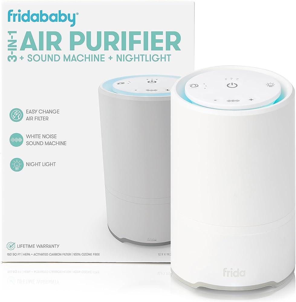 Frida Baby 3-in-1 Sound Machine, Air Purifier + Nightlight with 3 Fan Speeds and Easy-Change Filt... | Amazon (US)