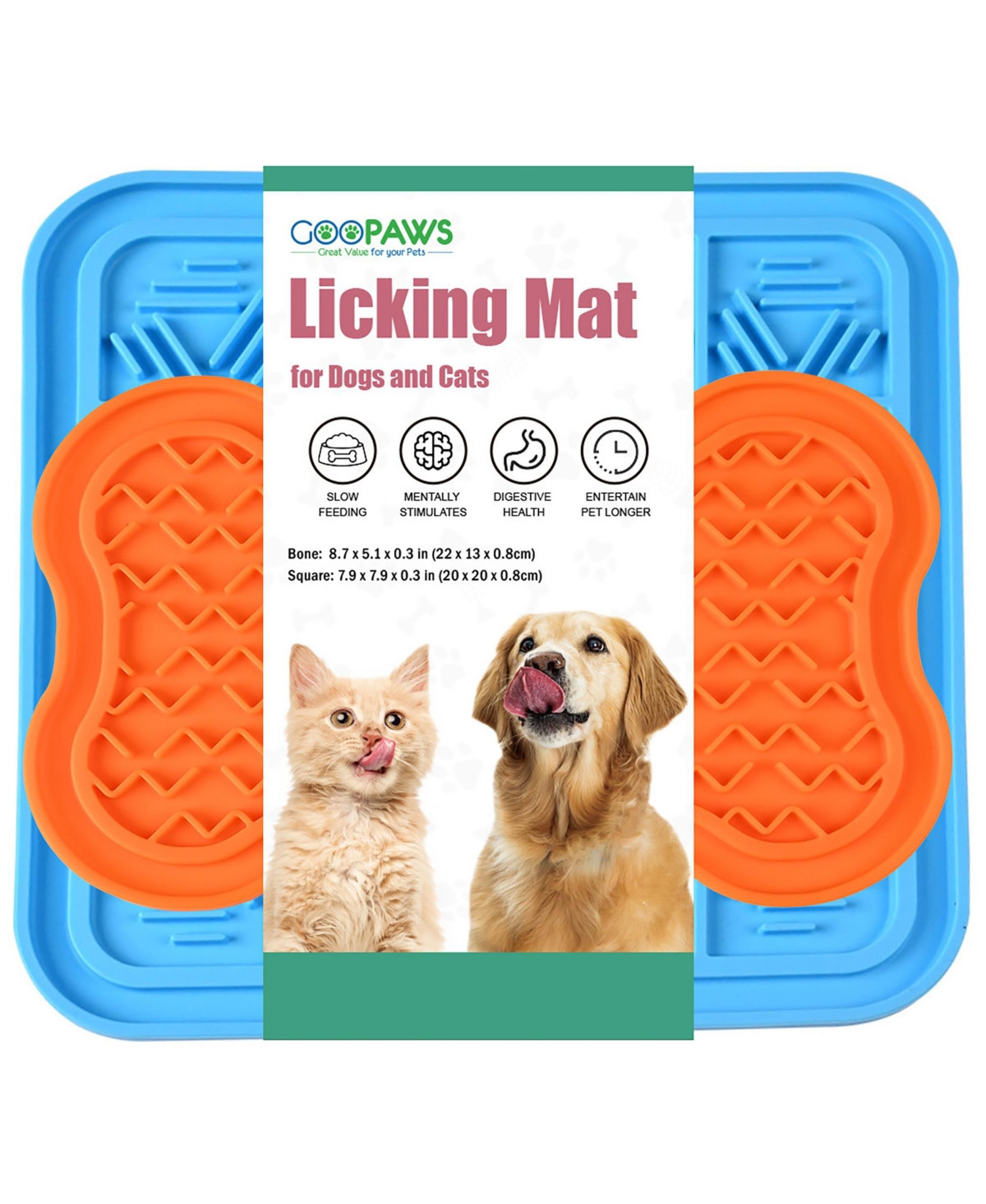 Goopaws Licking Mat: 2pk - Orange & Blue | Macy's