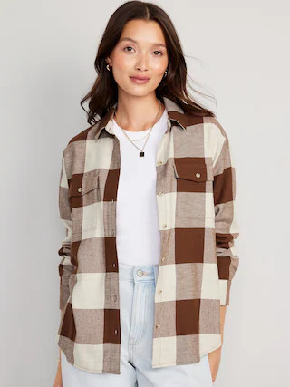 Loose Flannel Shirt for Women | Old Navy (US)