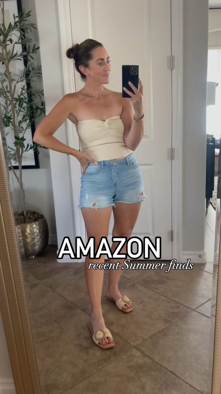 Amazon summer finds! ☀️🌸
Twist front tube top - size small [with size 6 time & tru shorts]
floral smocked tank romper with pockets - size small 
black and white, crochet sweater 
Colorful abstract, puff sleeve blouse — size small [with size 6 straight leg white denim]
black, casual, romper, and tank top - small in both 

#LTKSaleAlert #LTKStyleTip #LTKFindsUnder50