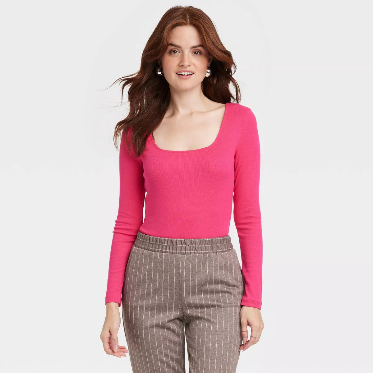 Women's Long Sleeve Slim Fit T-Shirt - A New Day™ | Target