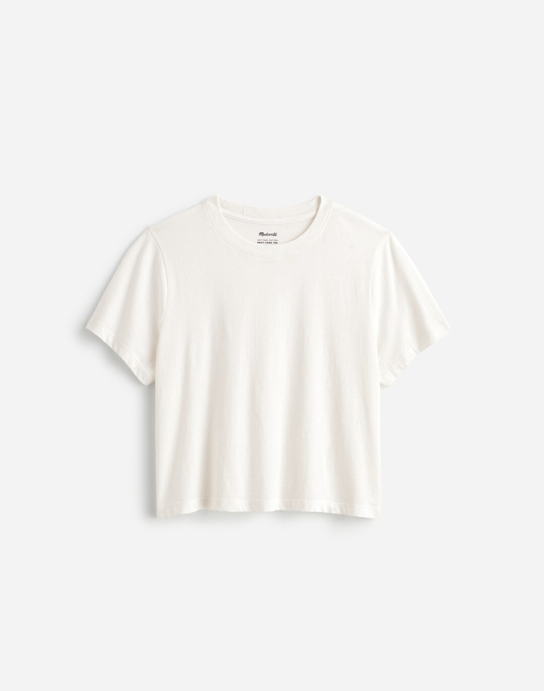 Softfade Cotton Boxy-Crop Tee | Madewell