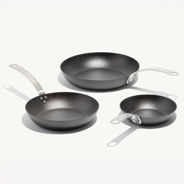 3-Piece Carbon Steel Frying Pan Set | Made In Cookware