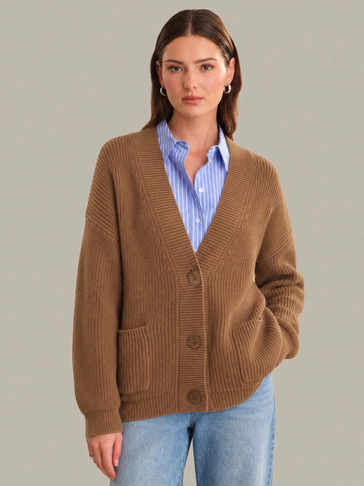Celeste Relaxed Pocket Cardigan | 525 America