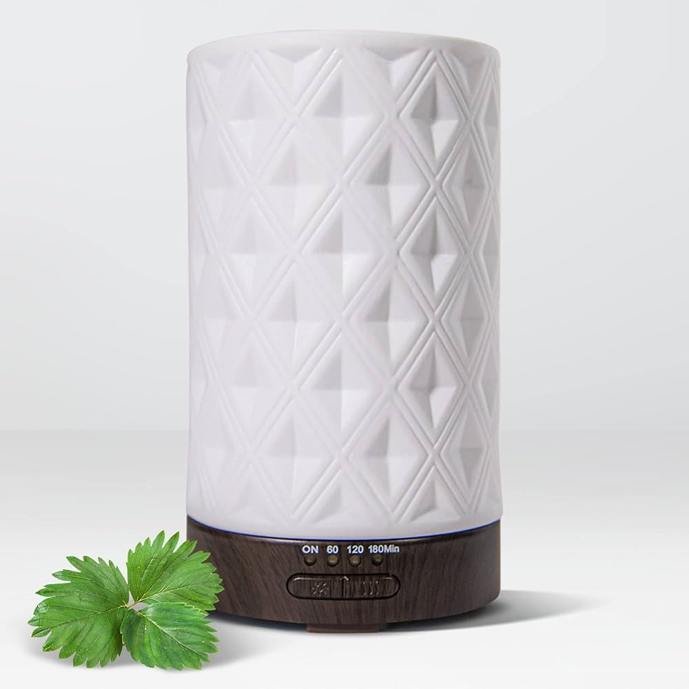 Earnest Living Essential Oil Diffusers for Large Room, White Ceramic 100ml Aromatherapy Diffuser ... | Amazon (US)