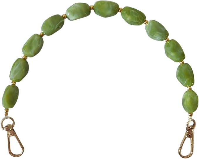 Short Purse Chain 14 inch Bead Purse Strap Decorative Acrylic Purse Chain Extender for Handbag Un... | Amazon (US)