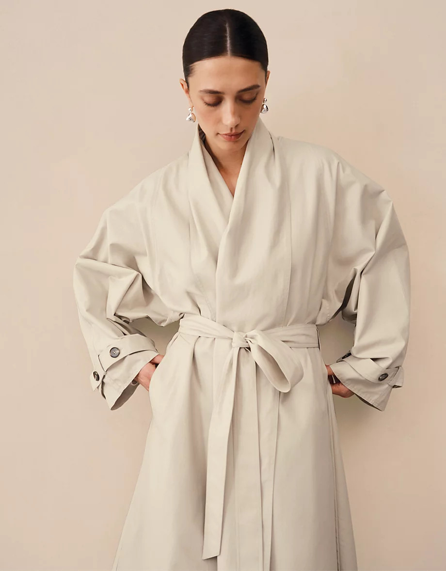 Draped Collar Trench | The White Company UK & ROW
