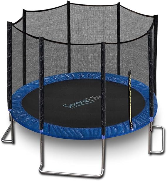 SereneLife 8/10/12 FT Outdoor Recreational Backyard Stable, Strong Heavy Duty Trampoline with Saf... | Amazon (US)