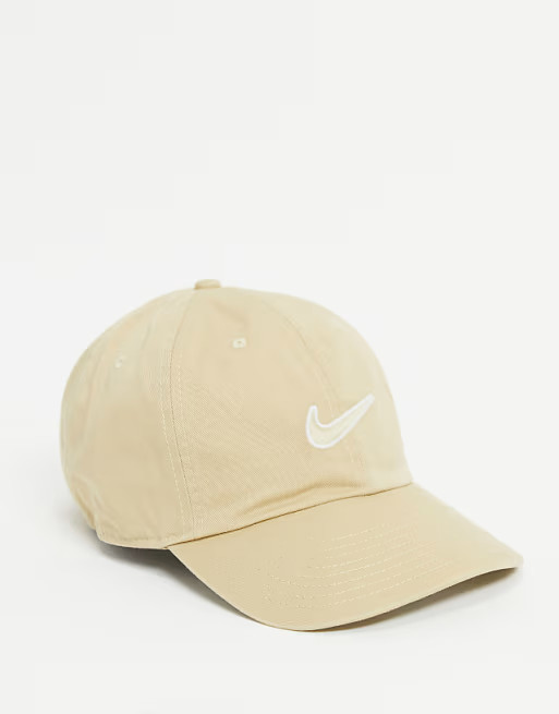 Nike H86 Swoosh washed cap in sand | ASOS (Global)