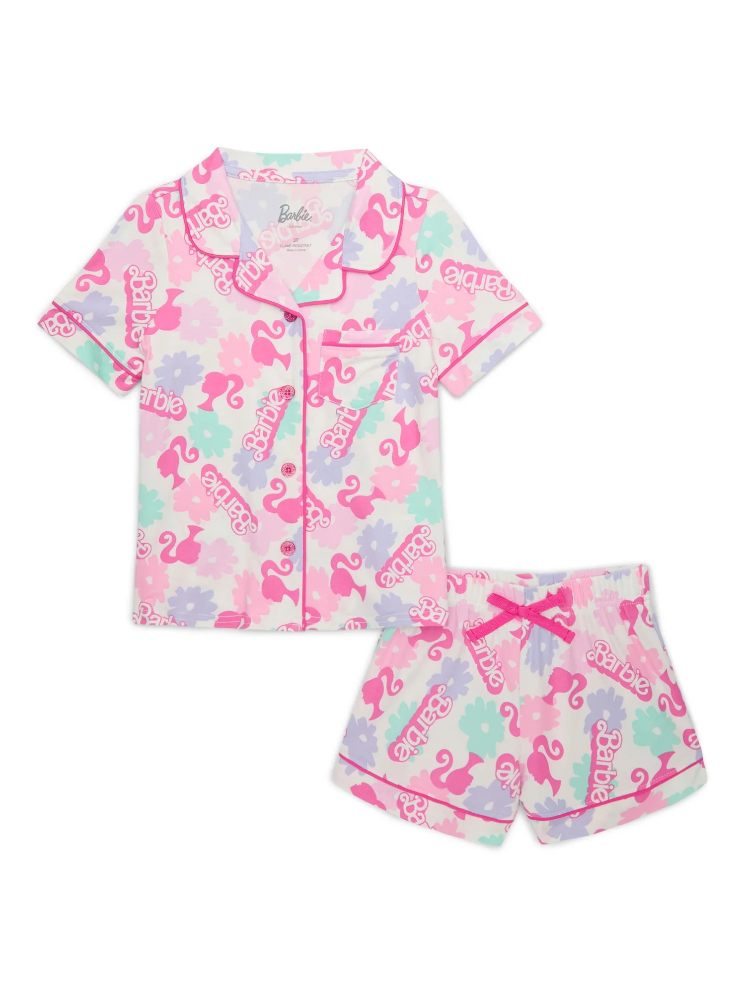Character Toddler Girl Super Soft Pajama Coat Set, 2-Piece, Sizes 2T-5T - Walmart.com | Walmart (US)
