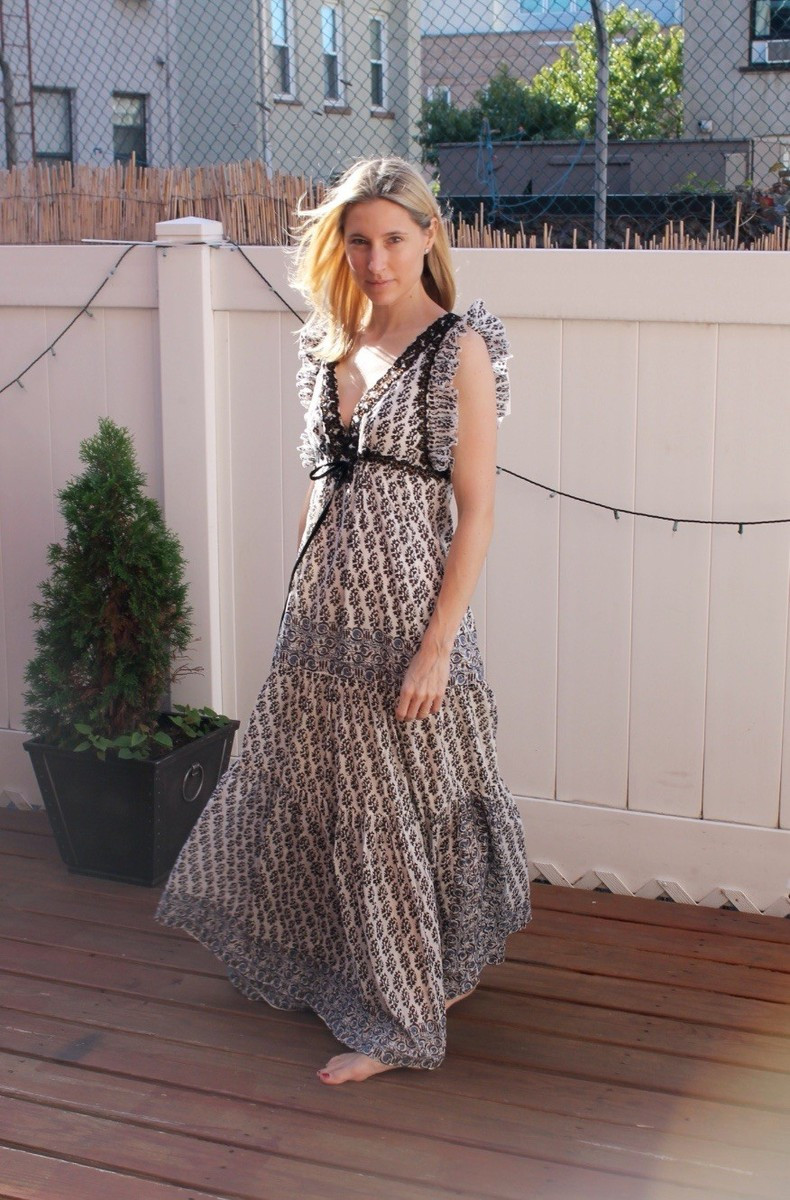 Tory Burch Amita Appliqu\u00e9d Printed Cotton Maxi Dress Size 2 UK 8 RRP \u00a3480 | eBay | eBay US