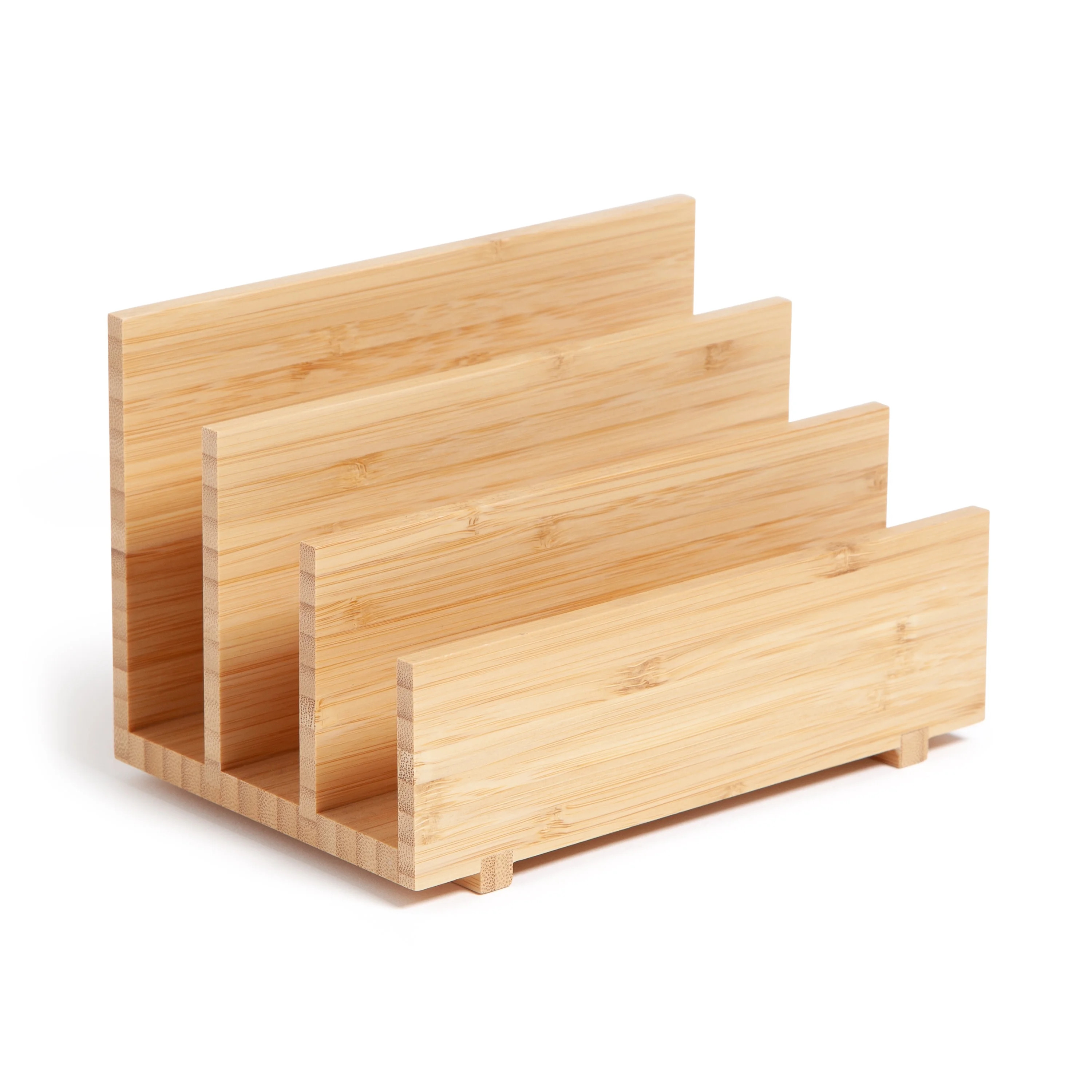 U Brands Zen Letter Sorter, 7.5" x 4.7" x 4.8", Bamboo, Brown, Desktop Organizer | Walmart (US)