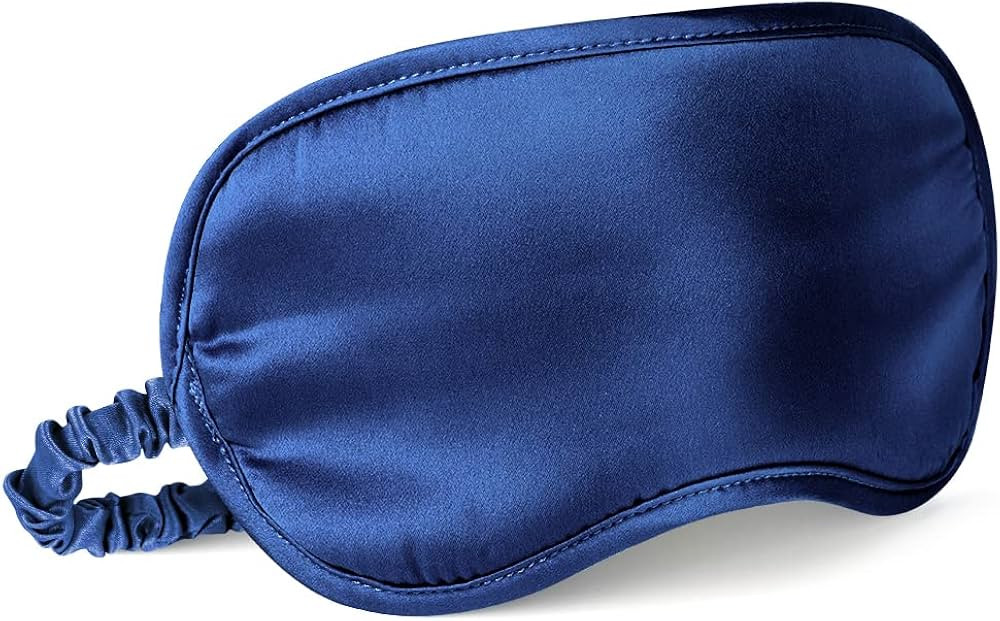 Mulberry Silk Sleep Eye Mask Blindfold with Elastic Strap Headband, Soft Eye Cover Eyeshade for N... | Amazon (US)