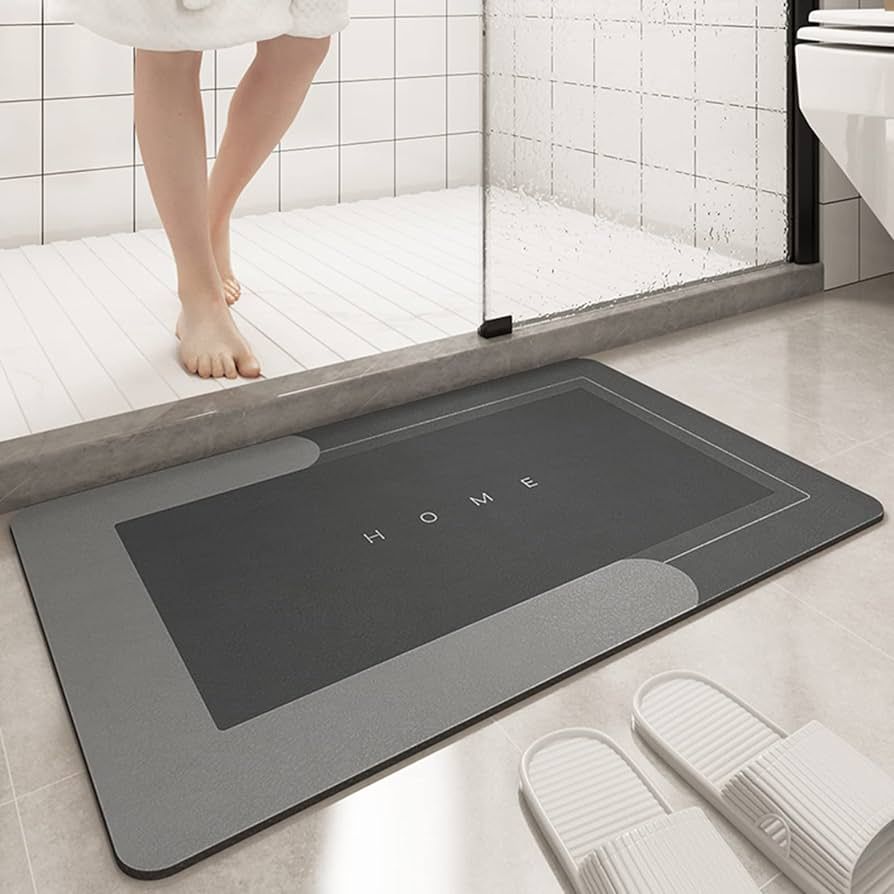 Super Absorbent Bath Mat, Quick-Drying Bathroom Mats, Super Absorbent Living Room Floor Mat, Rubb... | Amazon (US)