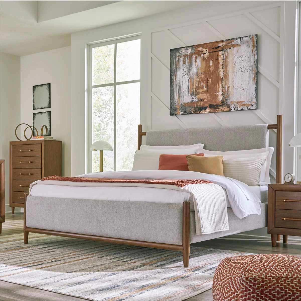 Lyncott Queen Upholstered Panel Bed | Wayfair North America