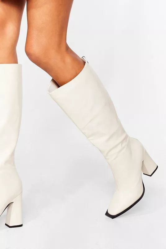 Sleek Heeled Knee High Boots | Nasty Gal (US)