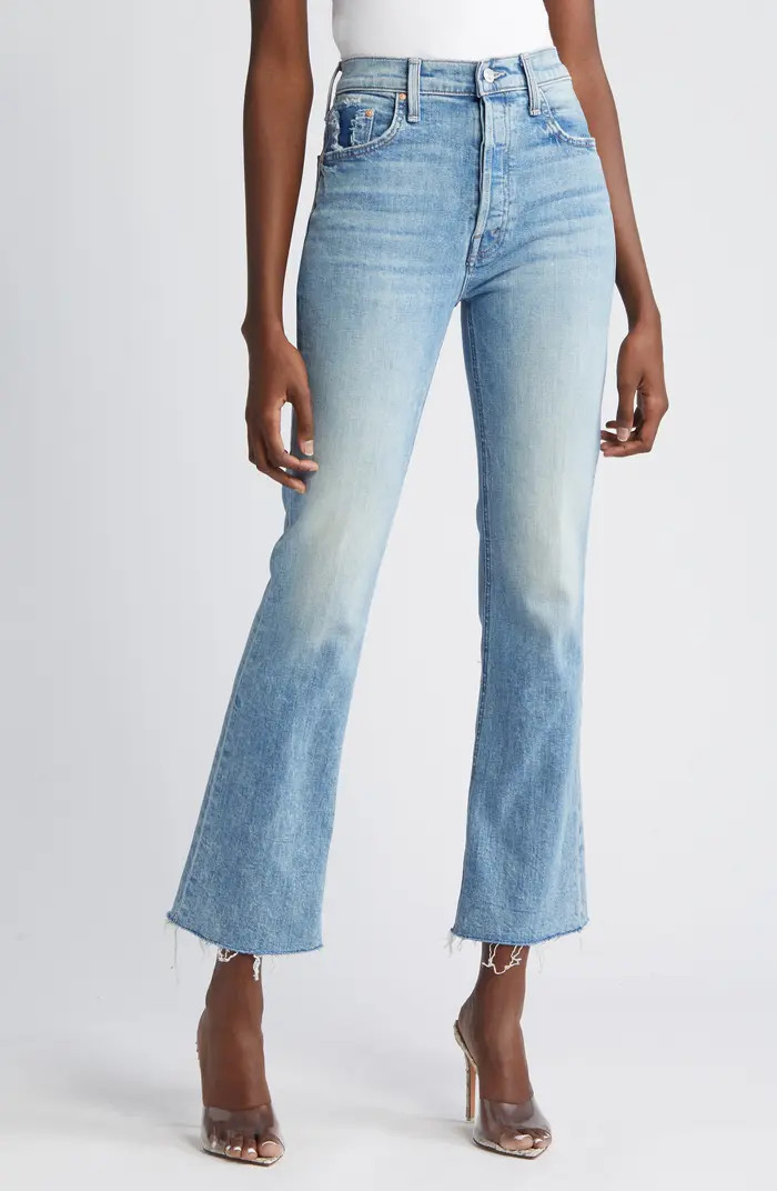 MOTHER The Tripper High Waist Flood Frayed Flare Jeans | Nordstrom | Nordstrom