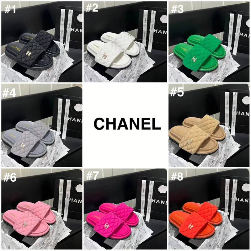 Dupe Cha Nel Women Sandals Velcro Slippers Size EUR35 45 Summer Lingge Slipper Hook Loop Multi Co... | DHGate