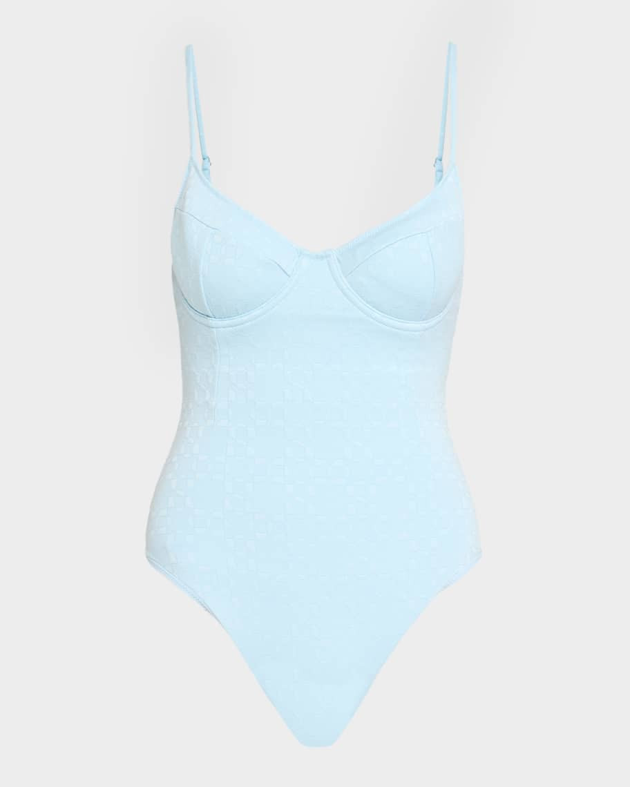 SIMKHAI Demi Bustier One-Piece Swimsuit | Neiman Marcus