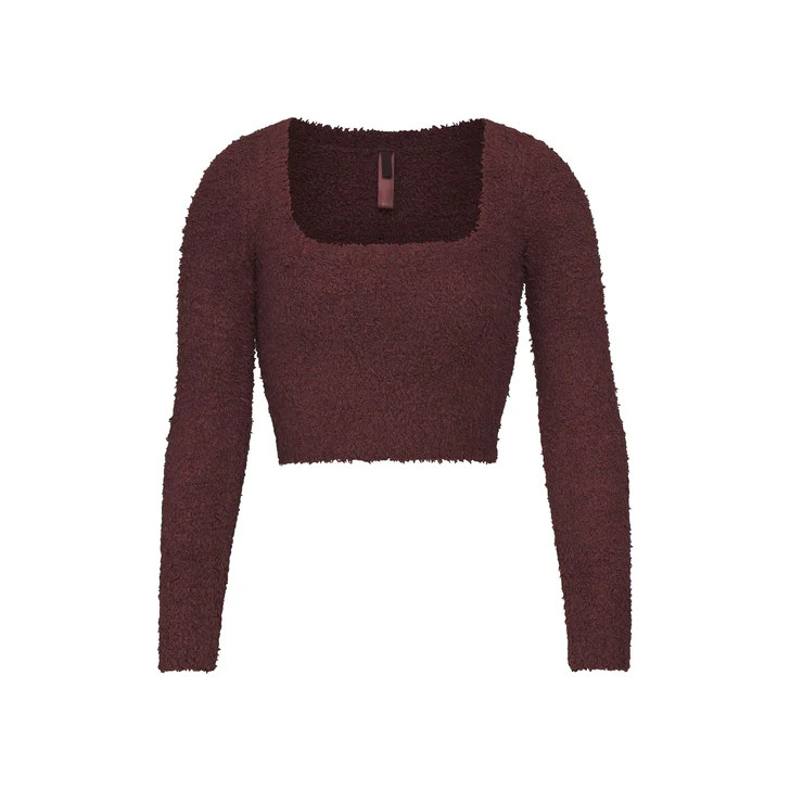 COZY KNIT SCOOP NECK CROP TOP | SKIMS (US)