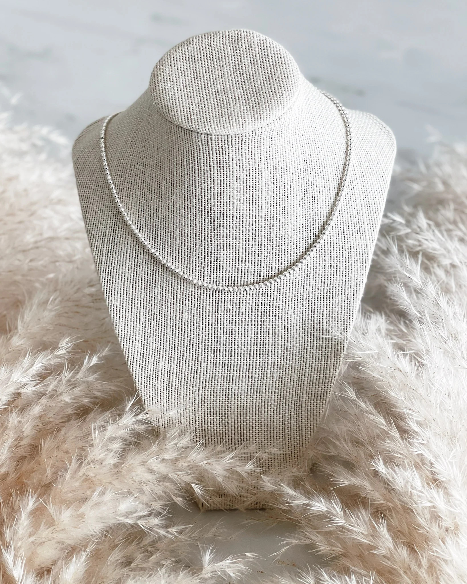 THE BEADED NECKLACE - SILVER | Stylin by Aylin