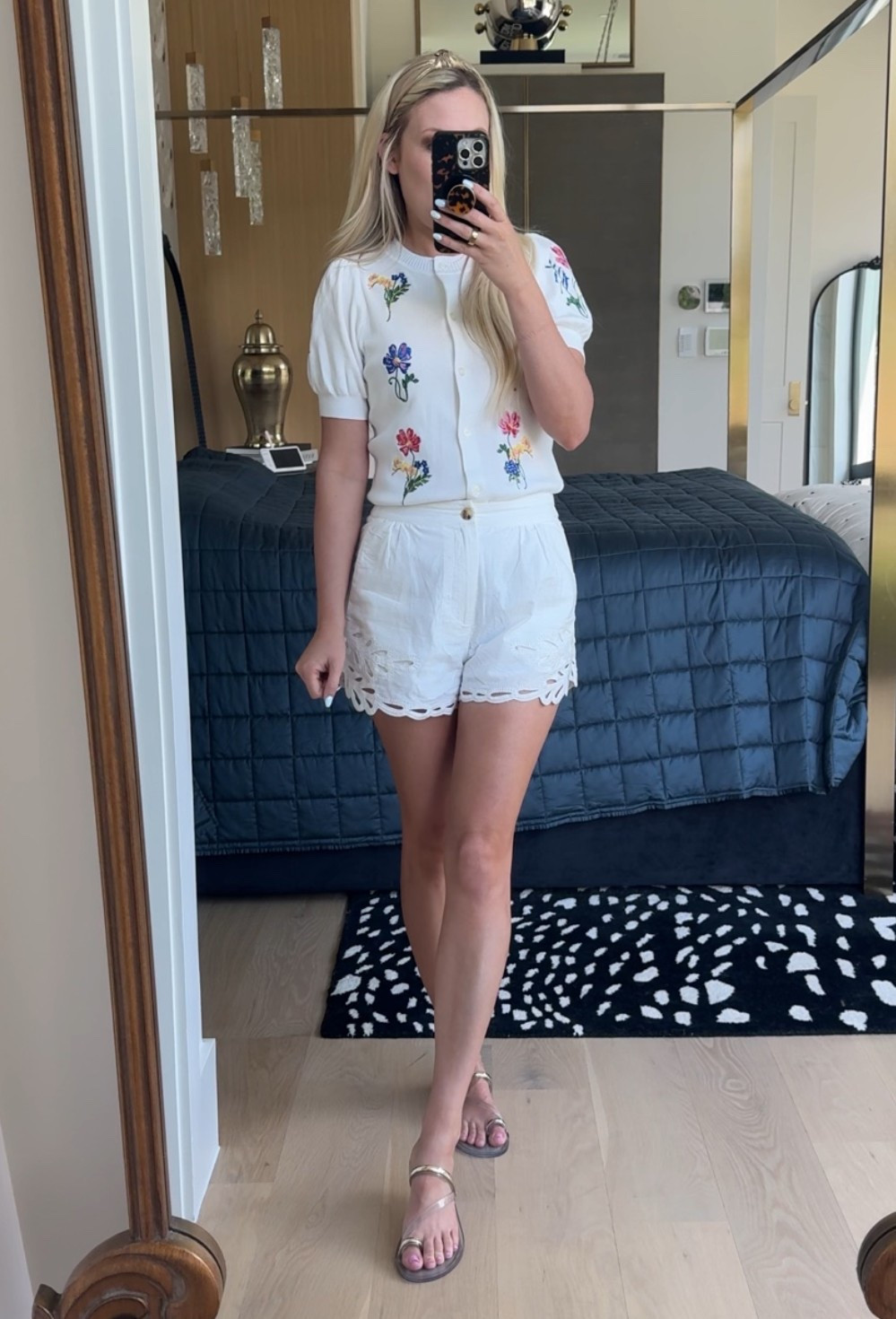 Walmart XS embroidered top and Small lace shorts 55% off on clearance! The Walmart gold jelly sandals are also so good!

#LTKgrwm #LTKmomlife #LTKSeasonal