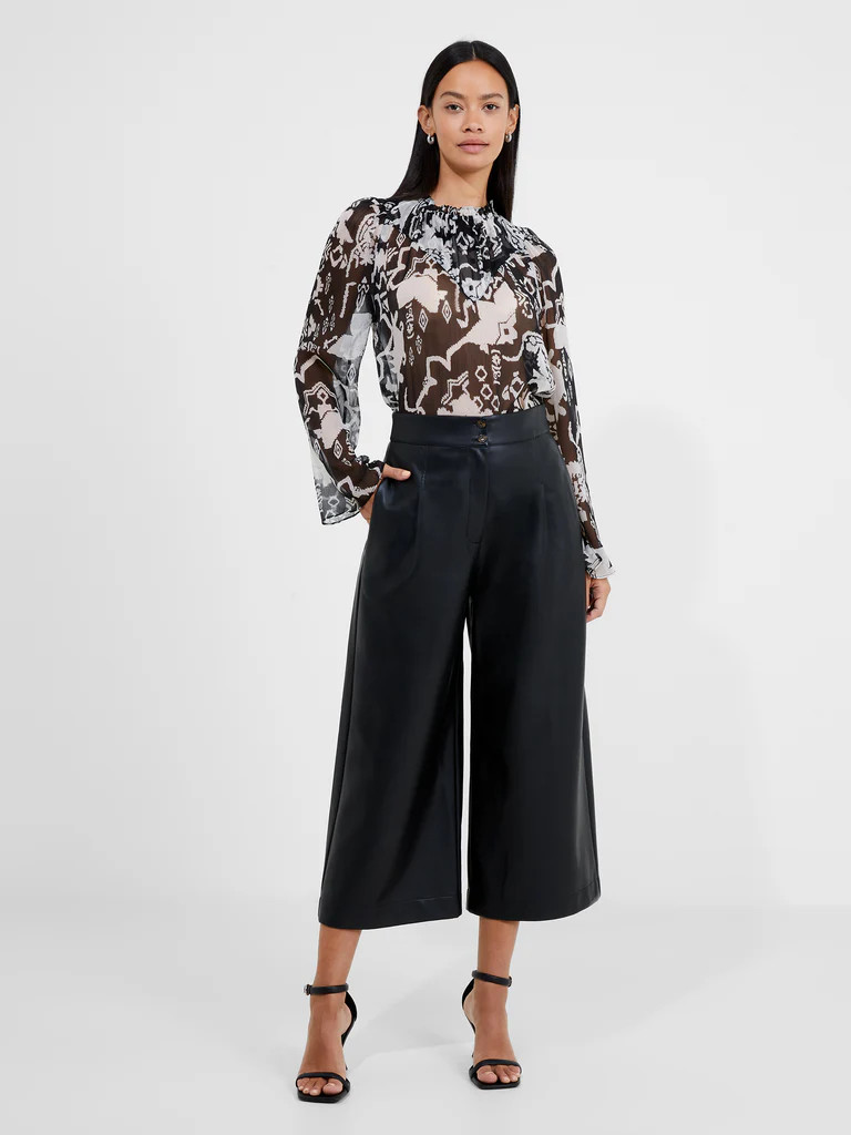 Crolenda PU Cropped Trousers | French Connection (UK)
