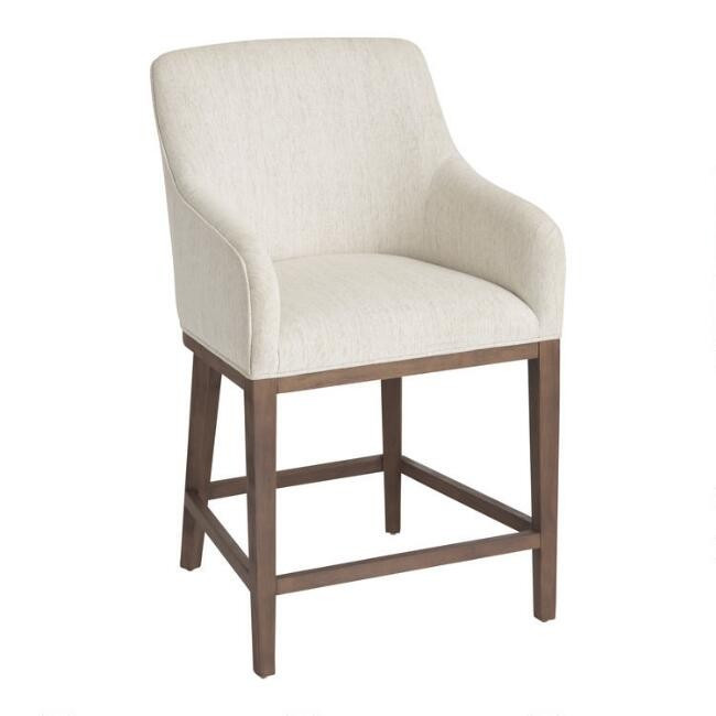 Natural Arden Upholstered Counter Stool | World Market
