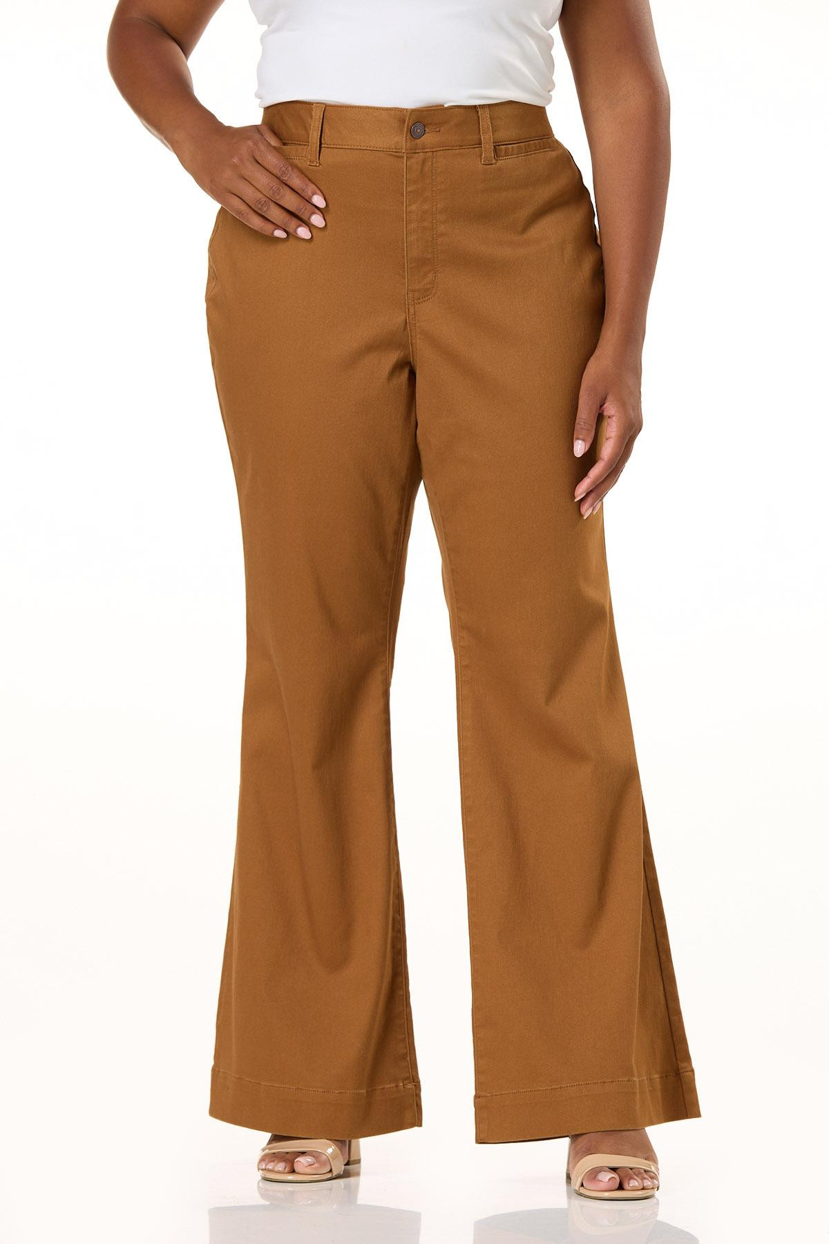 Plus Size Stretch Waist Wide Leg Pants | Cato Fashions
