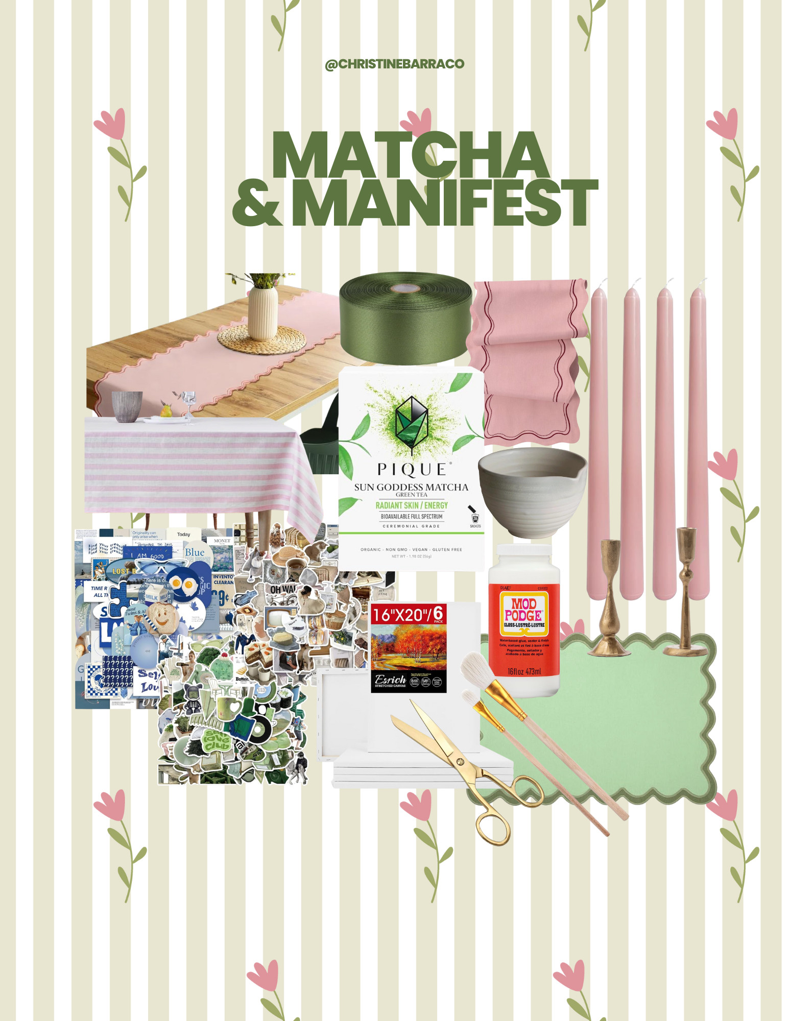 Host your own Matcha & Manifest Party linked as much as I could below and similar options! 

 

#LTKdayinmylife #LTKOver40 #LTKHome