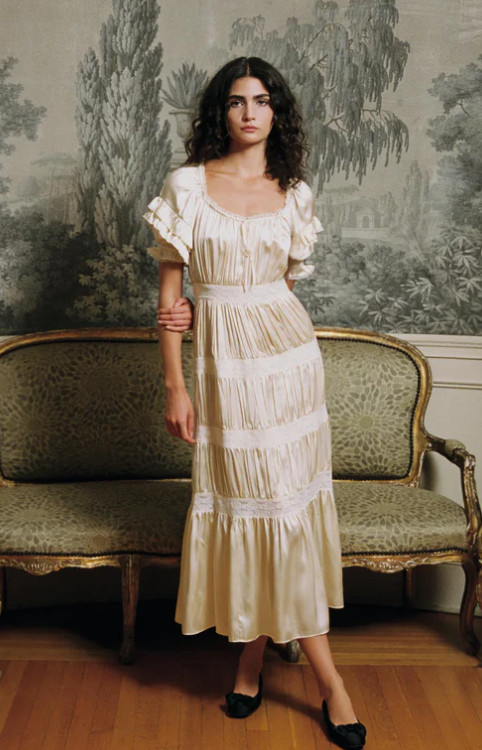 The Elmira Dress is made for the dreamer — a romantic, vintage-inspired silk maxi that feels straight out of a storybook. The square neckline trimmed in delicate lace, soft puff sleeves with ruffled edges, and a graceful keyhole tie create that old-world charm that’s defining this season’s quiet luxury trend. Crafted from lustrous silk, she moves with elegance and ease — perfect for holiday soirées, candlelit dinners, or winter weddings. It’s the kind of heirloom-worthy dress you’ll treasure for years, embodying timeless femininity and modern sophistication. 

romantic silk dress, vintage-inspired maxi dress, quiet luxury outfit, heirloom fashion, lace-trimmed silk dress, puff sleeve maxi dress, timeless formal dress, French country evening style, Edwardian-inspired dress, romantic holiday outfit, winter wedding guest dress, modern romantic fashion, soft feminine style, vintage evening gown, romantic silk maxi, storybook dress aesthetic, feminine luxury fashion 

 #LTKCyberWeek #LTKGiftGuide #LTKHoliday