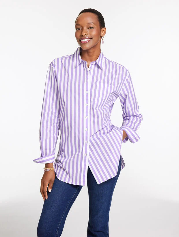 Everyday Relaxed Shirt - Darling Stripe | Talbots