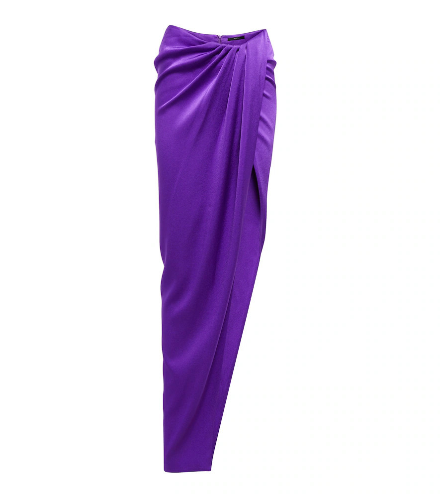Alex Perry Ridley draped satin maxi skirt | Mytheresa (INTL)