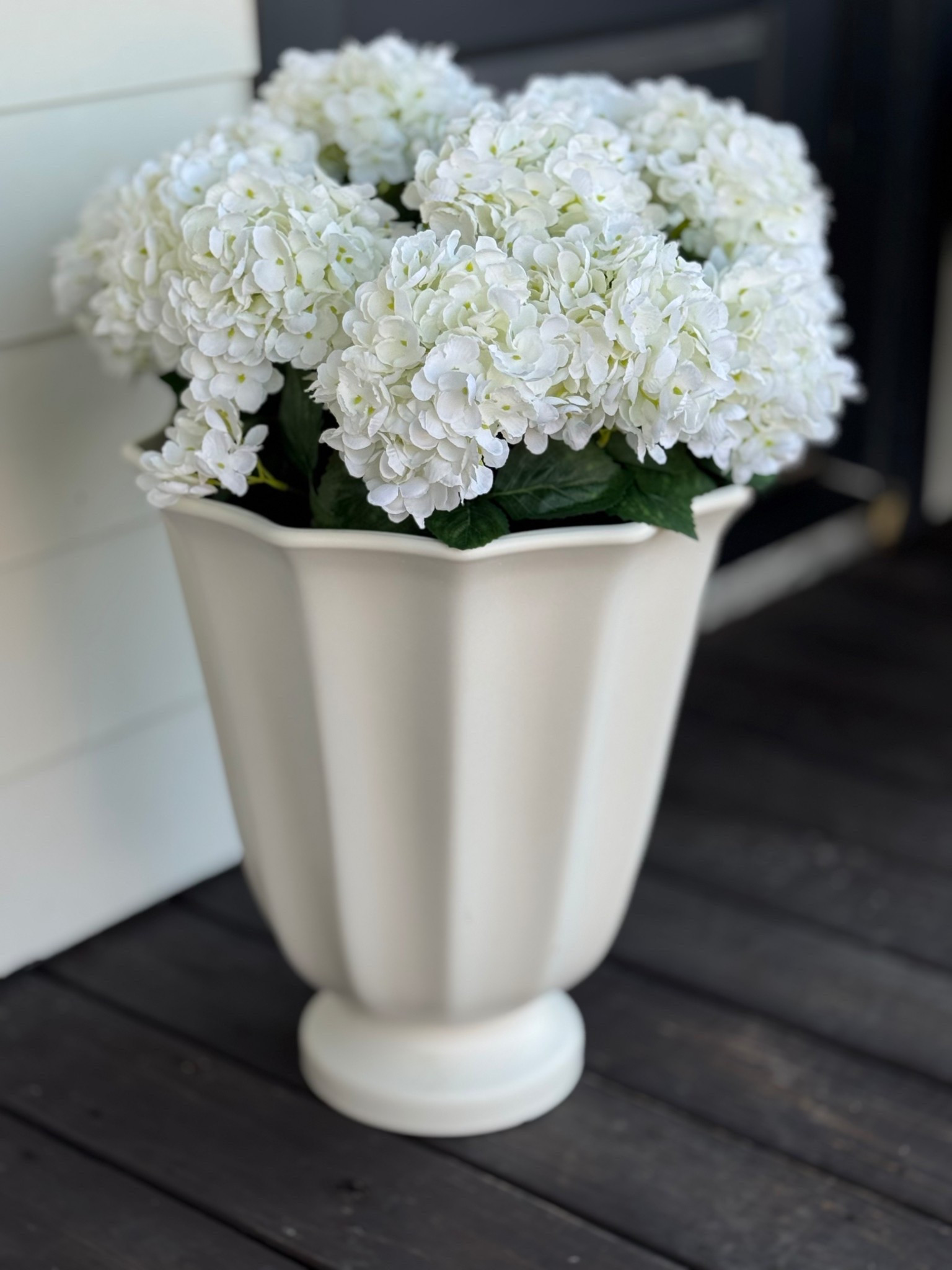 These white hydrangeas look so real and the urn makes it even more elevated! 

Walmart outdoor 
Home decor 

#LTKSaleAlert #LTKSeasonal #LTKHome