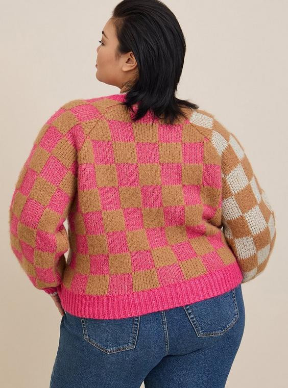 Chunky Cardigan V-Neck Button Front Sweater | Torrid (US & Canada)