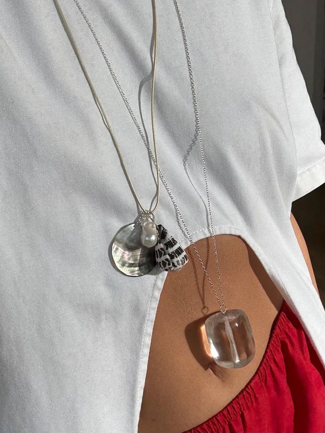 Vintage Scandinavian Modernist Glass Pendant Long Necklace, 925 Sterling Silver, Unique Handcraft... | Etsy (US)