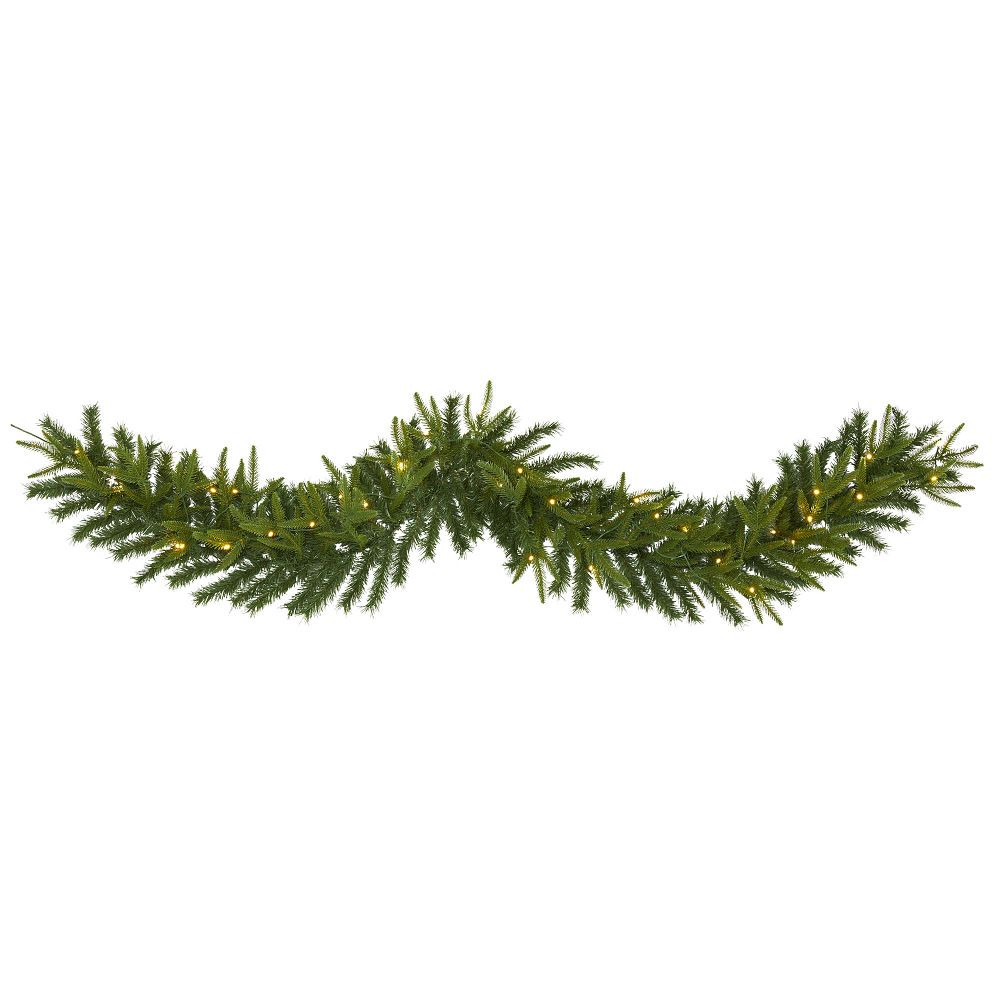 Pre-Lit Faux Pine Garland | West Elm (US)
