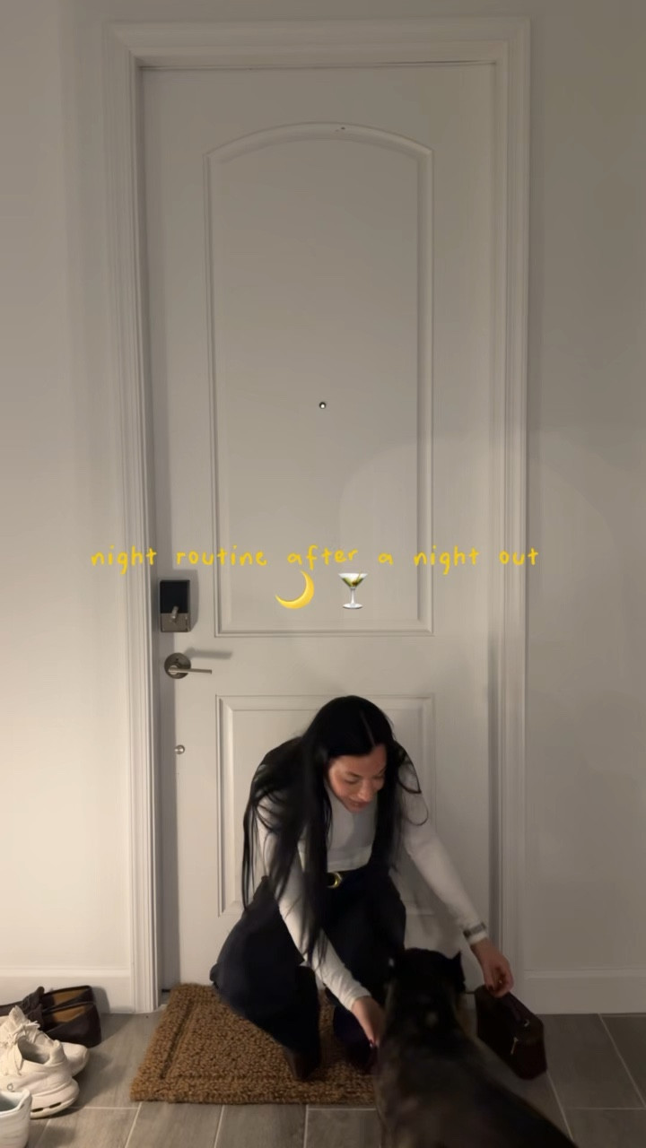 Nighttime routine 💛🌙🍸