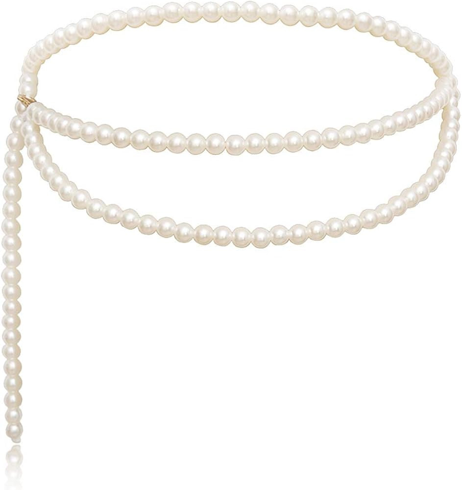 Body Chain Pearl Waist Body Chain Pearl Belt Body Jewelry Summer Beach Body Accessories (Waist ch... | Amazon (US)