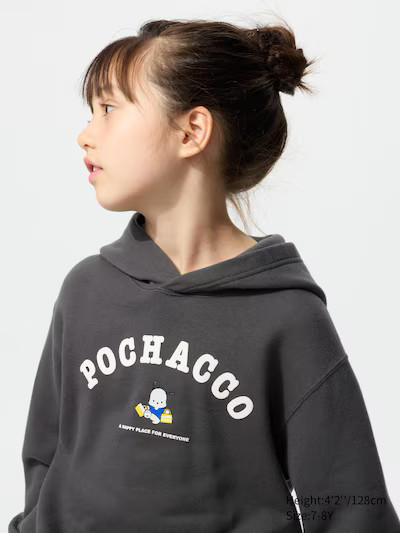 Sanrio characters Sweat HoodieColor: 08 DARK GRAYSize: KIDS 7-8Y(130)3-4Y(110)5-6Y(120)7-8Y(130)9... | UNIQLO (US)