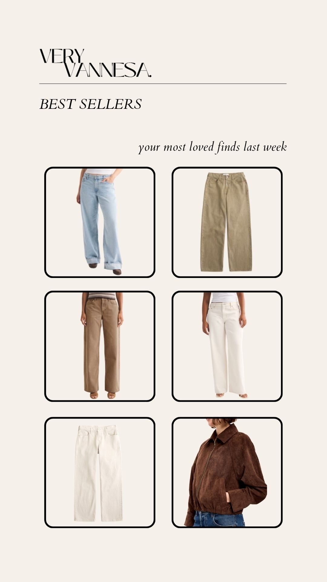 Last week’s best sellers 
Abercrombie curve love jeans 
Old navy suede jacket

#LTKootd #LTKSaleAlert #LTKPetite
